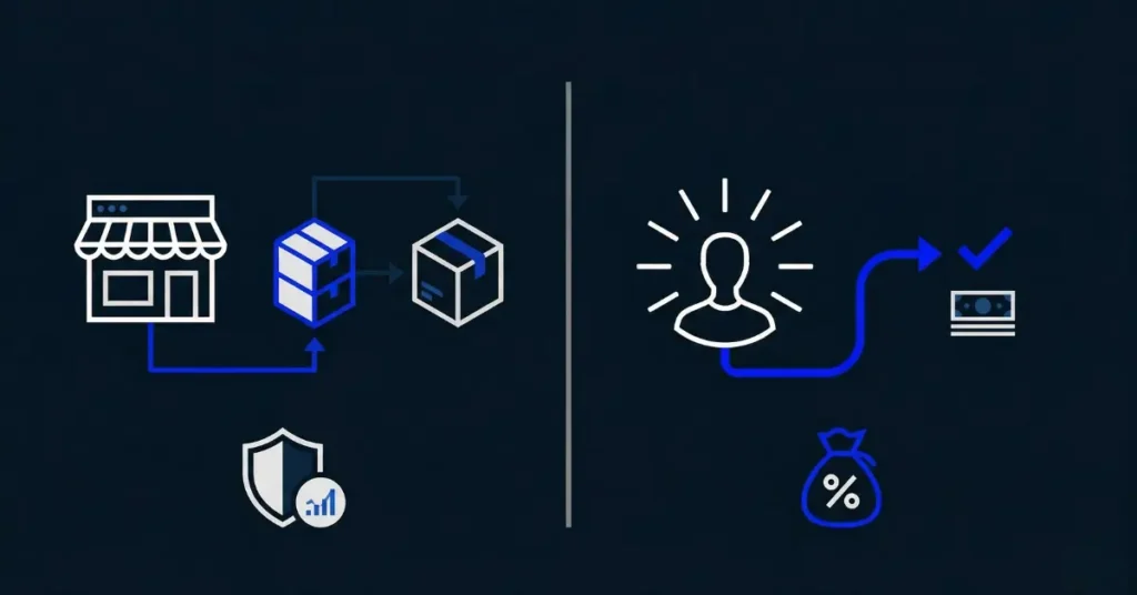 dropshipping vs marketing de afiliados